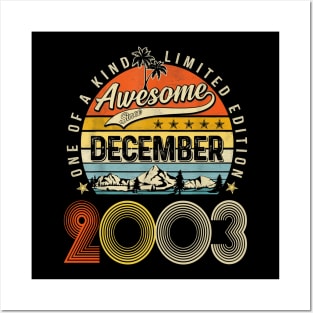 Awesome Since December 2003 Vintage 20th Birthday Posters and Art